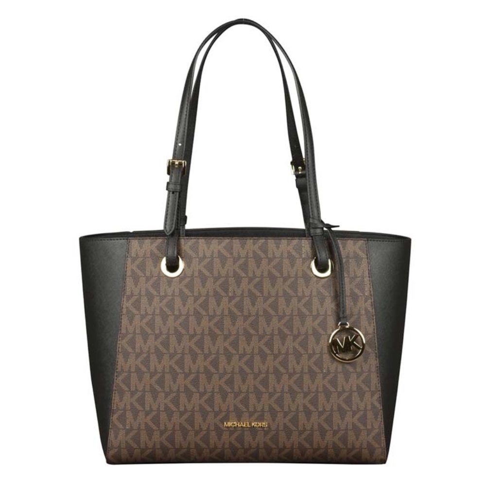 Michael Kors Medium Walsh Multifunction Tote in Brown Black